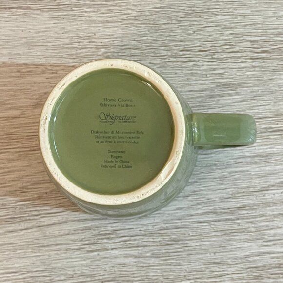 Signature Housewares Mug Stoneware Avocado Green Home Grown Riviera Van Beers - Picture 6 of 7